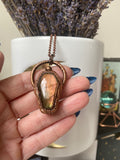 GOLDEN LABRADORITE COFFIN PENDANT