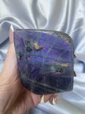 Purple Labradorite square shaped standing Freeform