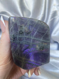 Purple Labradorite square shaped standing Freeform