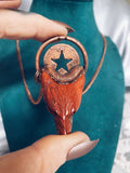 Red Jasper Unisex Wolf & Star Talisman