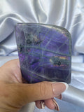 Purple Labradorite square shaped standing Freeform