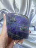 Purple Labradorite square shaped standing Freeform