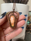 GOLDEN LABRADORITE COFFIN PENDANT
