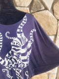 Octopus ‘Psychic Tendrils’ Screenprinted Batwing Women’s Top