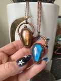 BLUE LABRADORITE COFFIN PENDANT