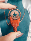 Red Jasper Unisex Wolf & Star Talisman