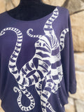 Octopus ‘Psychic Tendrils’ Screenprinted Batwing Women’s Top