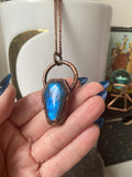 BLUE LABRADORITE COFFIN PENDANT