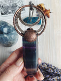 Rainbow Fluorite & Mystic Quartz ‘Cosmic Witch’ pendant