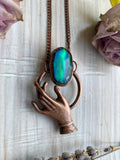 ‘Touched by a Mystic’ Aurora Opal pendant