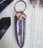 Large Lepidolite ‘Goddess’ point pendant