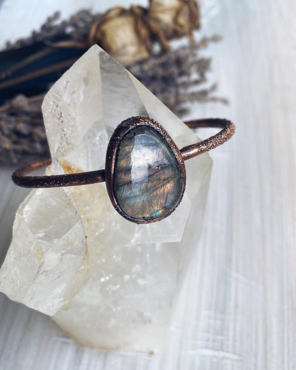 Gold Labradorite Cuff ~ Medium