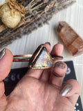 Labradorite Triangle Copper Bangle