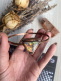 Labradorite Triangle Copper Bangle