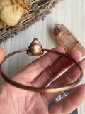 Labradorite Triangle Copper Bangle