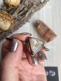 Labradorite Triangle Copper Bangle